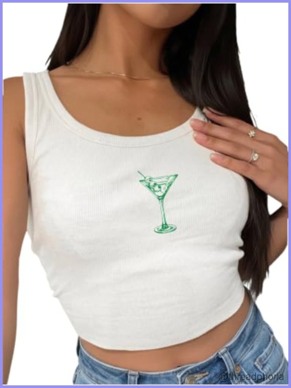 Slim Fit Ribbed Knit Graphic Tank Crop Top Sleeveless Crew Neck Summer